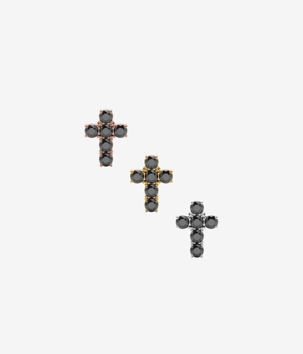 Pico Cross Earring (Squared Edges) - Image 2